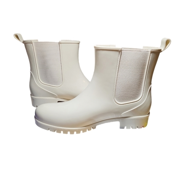 Planone Short White Chelsea Anit-Slipping Rain Boots EU Size 40 Size 9 US - Picture 3 of 11